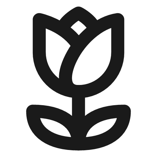 Flower tulip icon, line style, from Lucide Lab