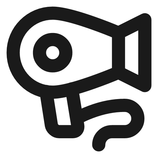 Hairdryer icon, line style, from Lucide Lab