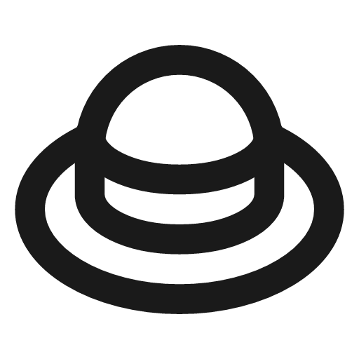 Hat bowler icon, line style, from Lucide Lab