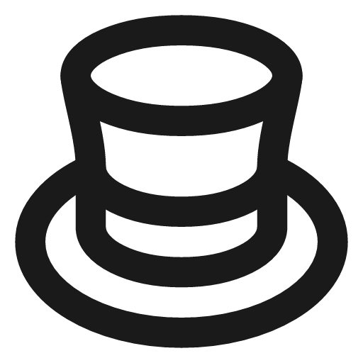 Hat top icon, line style, from Lucide Lab