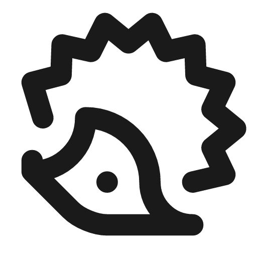 Hedgehog icon, line style, from Lucide Lab