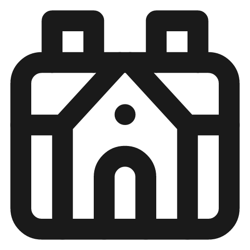 House manor icon, line style, from Lucide Lab