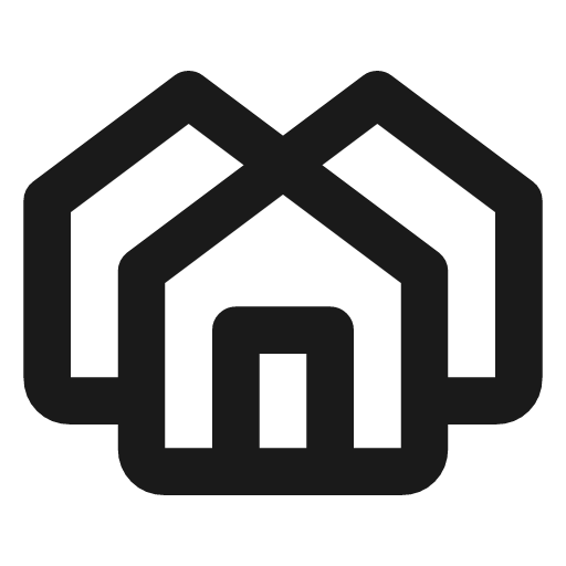 Houses icon, line style, from Lucide Lab