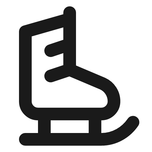Ice skate icon, line style, from Lucide Lab