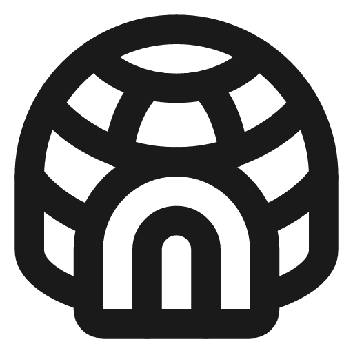 Igloo icon, line style, from Lucide Lab