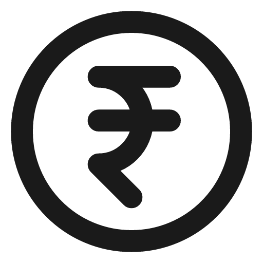 Indian rupee circle icon, line style, from Lucide Lab