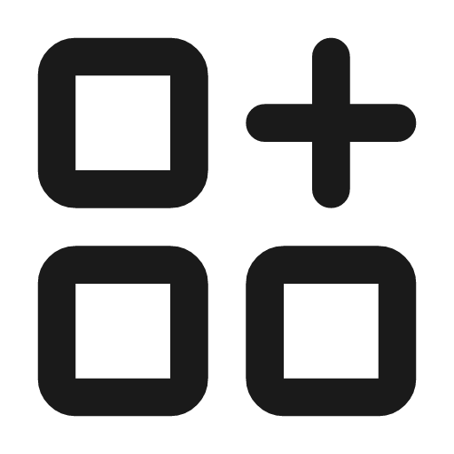 Layout grid plus icon, line style, from Lucide Lab