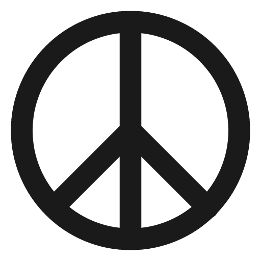 Peace icon, line style, from Lucide Lab