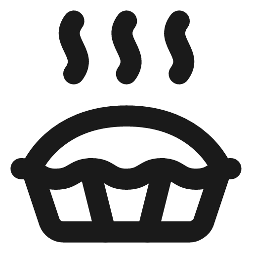 Pie icon, line style, from Lucide Lab