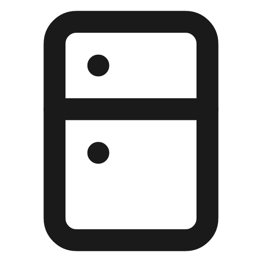 Refrigerator freezer icon, line style, from Lucide Lab