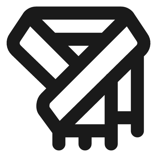 Scarf icon, line style, from Lucide Lab