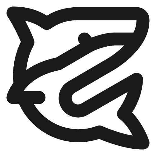 Shark icon, line style, from Lucide Lab