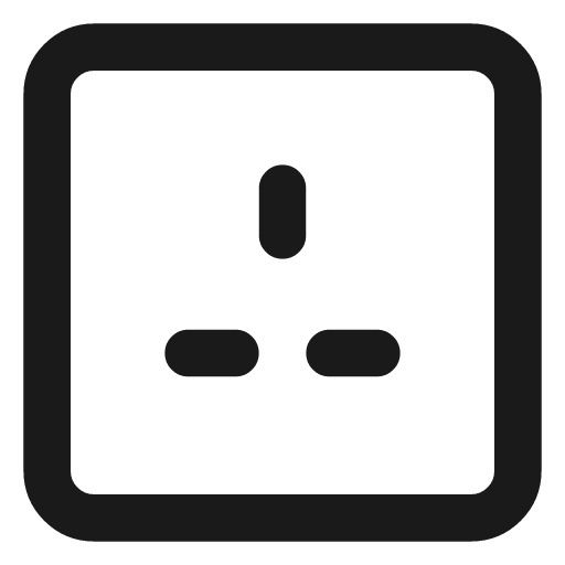 Socket uk icon, line style, from Lucide Lab