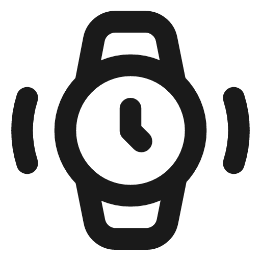 Watch alarm icon, line style, from Lucide Lab