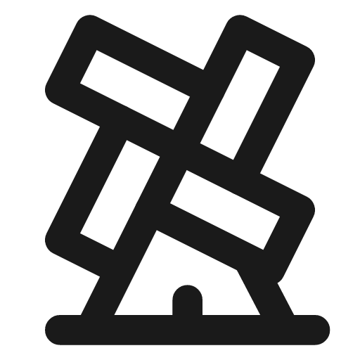 Windmill icon, line style, from Lucide Lab