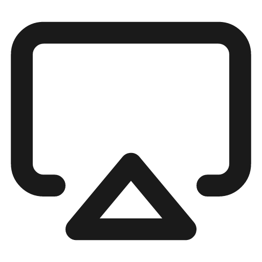 Airplay icon, line style, from Lucide