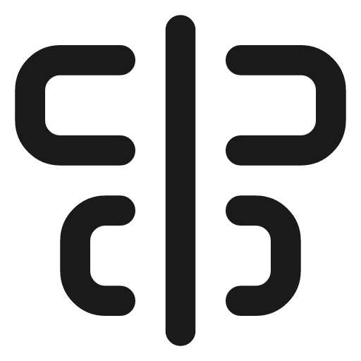 Align center vertical icon, line style, from Lucide