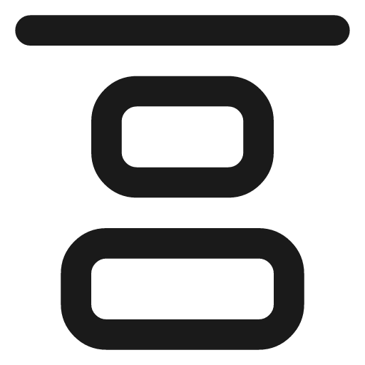 Align vertical justify start icon, line style, from Lucide