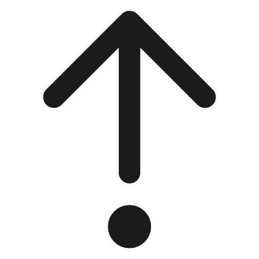 Arrow up from dot icon, line style, from Lucide
