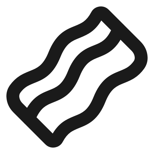 Bacon icon, line style, from Lucide