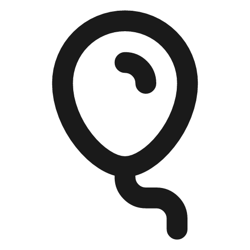 Balloon icon, line style, from Lucide