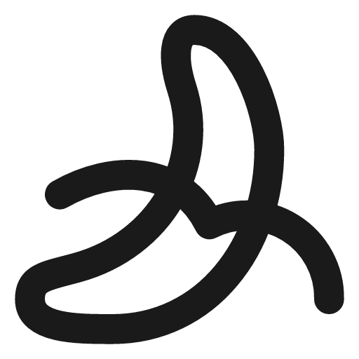 Banana icon, line style, from Lucide