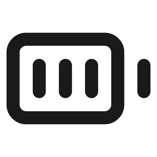 Battery full icon, line style, from Lucide