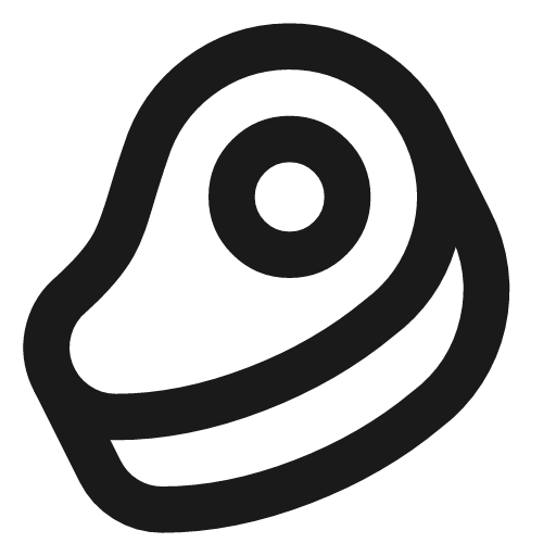 Beef icon, line style, from Lucide