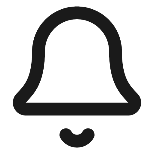 Bell icon, line style, from Lucide