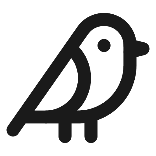 Bird icon, line style, from Lucide