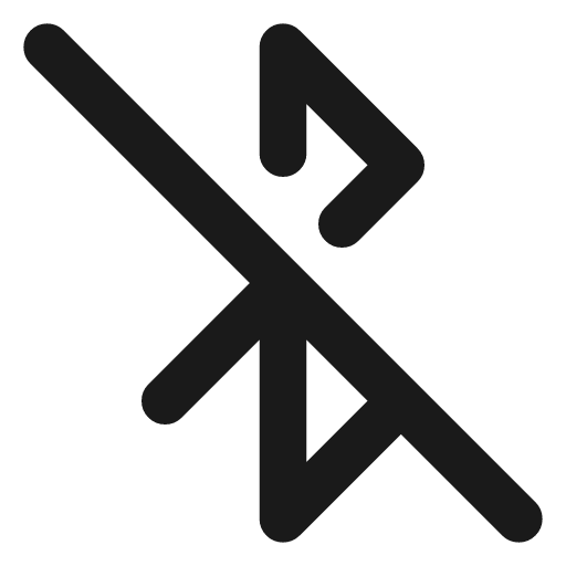 Bluetooth off icon, line style, from Lucide