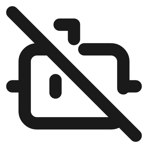 Bot off icon, line style, from Lucide