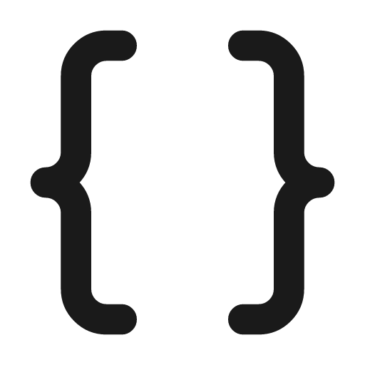 Braces icon, line style, from Lucide