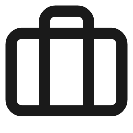 Briefcase icon, line style, from Lucide