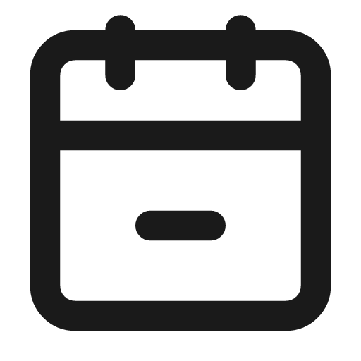 Calendar minus 2 icon, line style, from Lucide