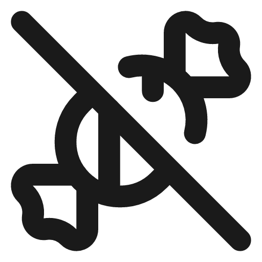 Candy off icon, line style, from Lucide