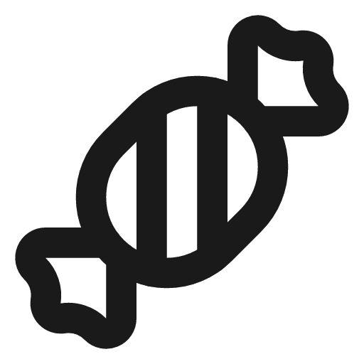Candy icon, line style, from Lucide