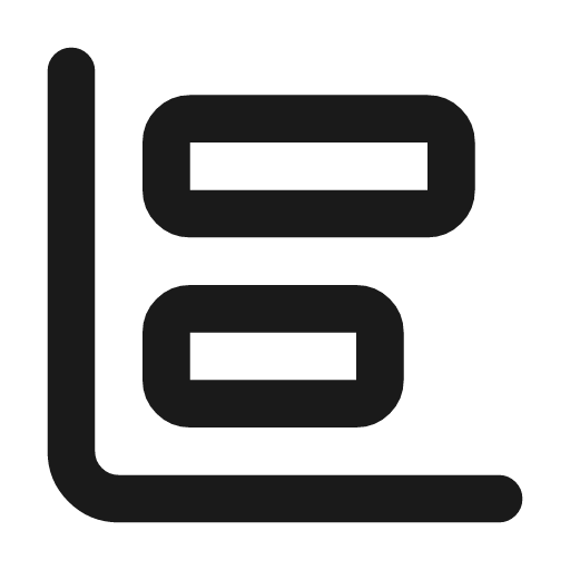 Chart bar big icon, line style, from Lucide