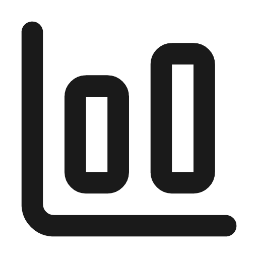 Chart column big icon, line style, from Lucide