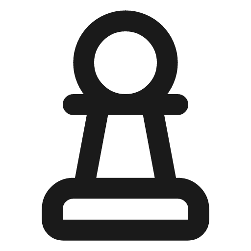 Chess pawn icon, line style, from Lucide