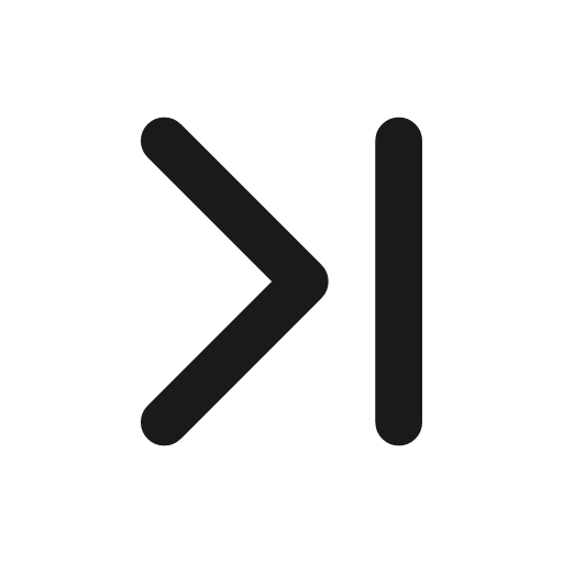 Chevron last icon, line style, from Lucide