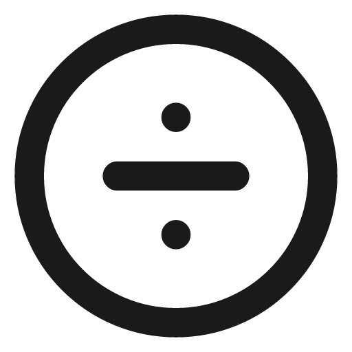 Circle divide icon, line style, from Lucide