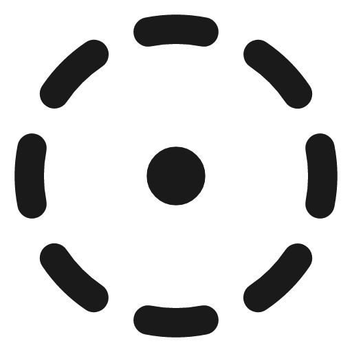 Circle dot dashed icon, line style, from Lucide