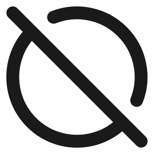 Circle off icon, line style, from Lucide