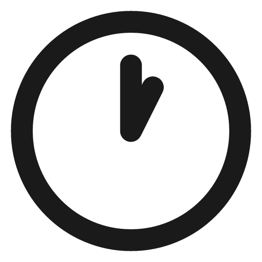 Clock 1 icon, line style, from Lucide