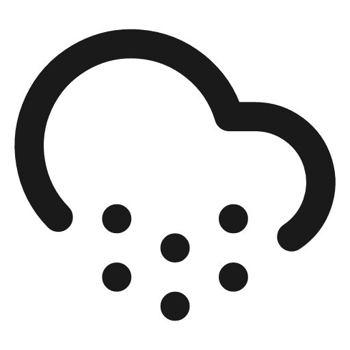 Cloud snow icon, line style, from Lucide