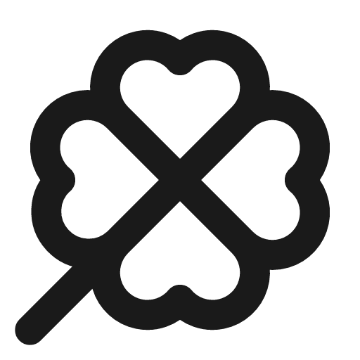 Clover icon, line style, from Lucide