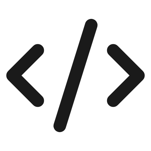Code xml icon, line style, from Lucide