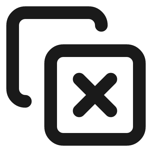 Copy x icon, line style, from Lucide