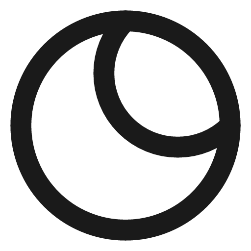 Eclipse icon, line style, from Lucide